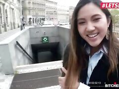 LETSDOEIT - Tiny Asian Teen Seduced And Fucked In Prague (May Thai)